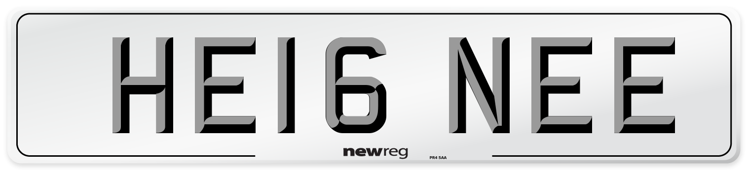 HE16 NEE Number Plate from New Reg